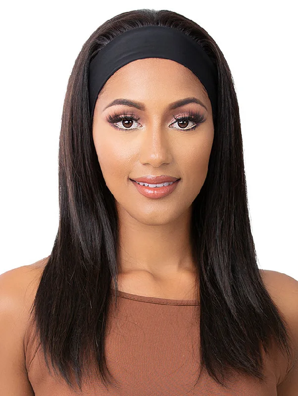 Petite short wig designed for a more delicate frameIts a Wig Human Hair Wig - HEADBAND 6