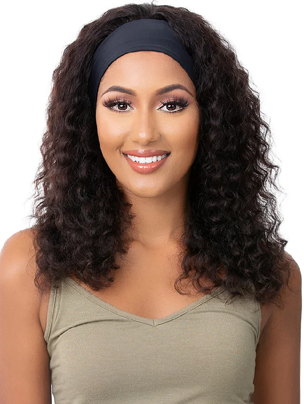 Platinum - blonde short wig for a trendy and eye - catching styleIts a Wig Wet and Wavy Human Hair Wig - HEADBAND 1