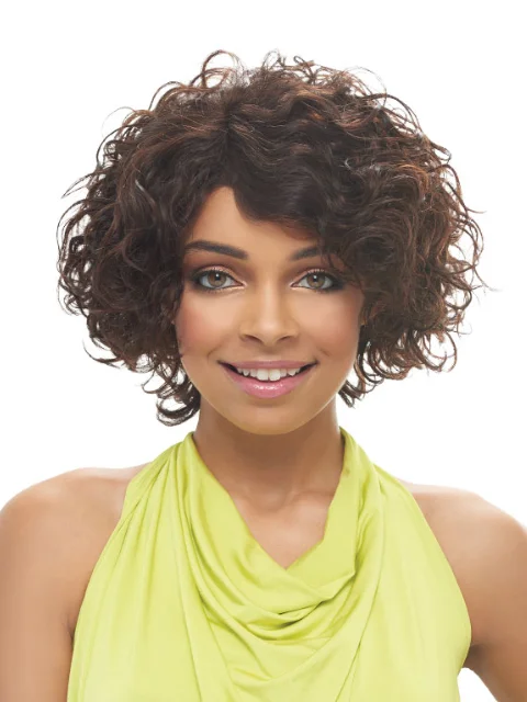 Layered short wig to add volume and dimensionJanet Collection 100% Human Hair Wig - ROSE