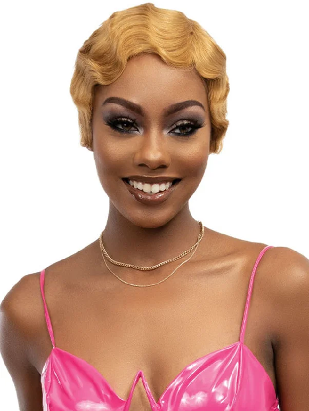 Synthetic short wig with a natural - looking shineJanet Collection 100% Remy Human Hair MOMMY MOD Wig