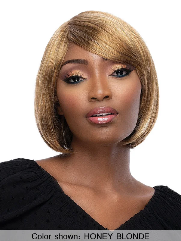 Short wig with auburn highlights for a warm and rich colorJanet Collection MyBelle Premium Synthetic Wig - PATTI