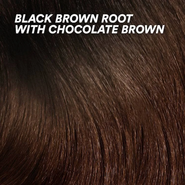 Black Brown Root with Chocolate Brown