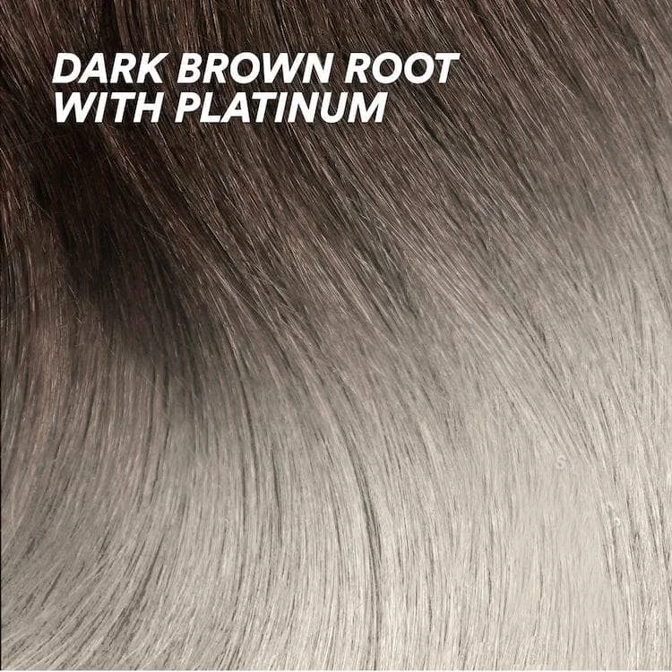 Dark Brown Root with Platinum