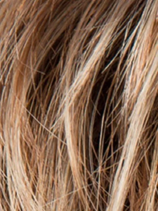 LIGHT BERNSTEIN ROOTED | Light Auburn, Light Honey Blonde, and Light Reddish Brown blend and Dark Roots