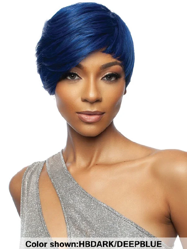 Short wig with a side - swept bang for a sophisticated and flattering styleMane Concept Red Carpet Chic-Xie Full Wig - RCCX107 HALI