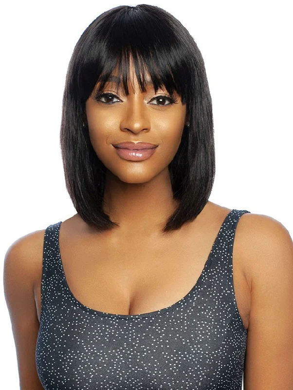 Monofilament - cap short wig for a breathable and natural - looking scalpMane Concept Trill 11A Wet N Wavy WATER CURL Full Bang Wig 12 (TRMW101)