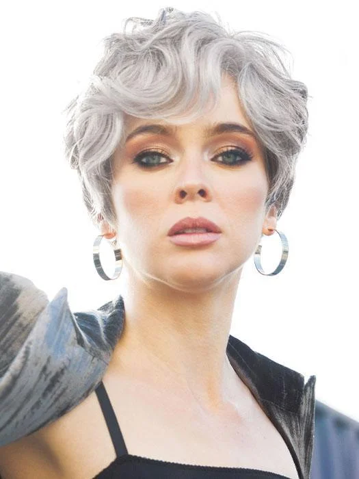 Short wig with a wavy texture for a beachy and relaxed lookMax | Synthetic Lace Front (Mono Part) Wig by René of Paris