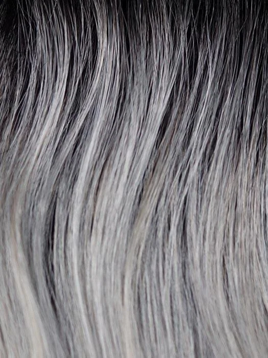 MOONSTONE | Medium Gray with Blue-toned Silver Highlights and Dark Roots