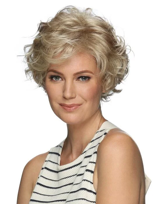 Short wig with a curly texture for a playful and youthful vibeMeg | Synthetic Lace Front Wig by Estetica