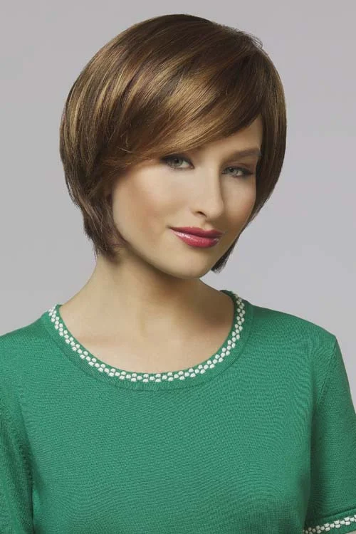 Monofilament - cap short wig for a breathable and natural - looking scalpFarrah <br>Synthetic Monofilament with Lace Front Wig