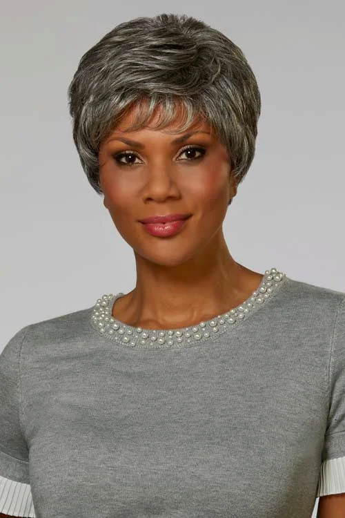 Lace - front short wig for a seamless and realistic hairlineGrace <br>Synthetic Monofilament with Lace Front Wig