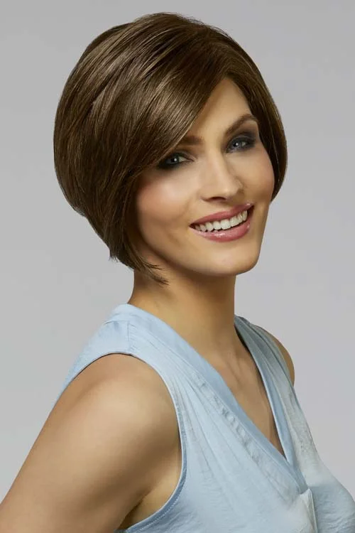 Short wig made from high - quality human hair for a luxurious feelMadilyn <br>Synthetic Monofilament with Lace Front Wig