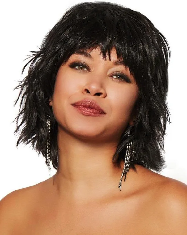 Short wig with a pre - plucked hairline for a more natural lookNew Wave Wig by TressAllure | Heat Friendly Synthetic Hair | Average Cap