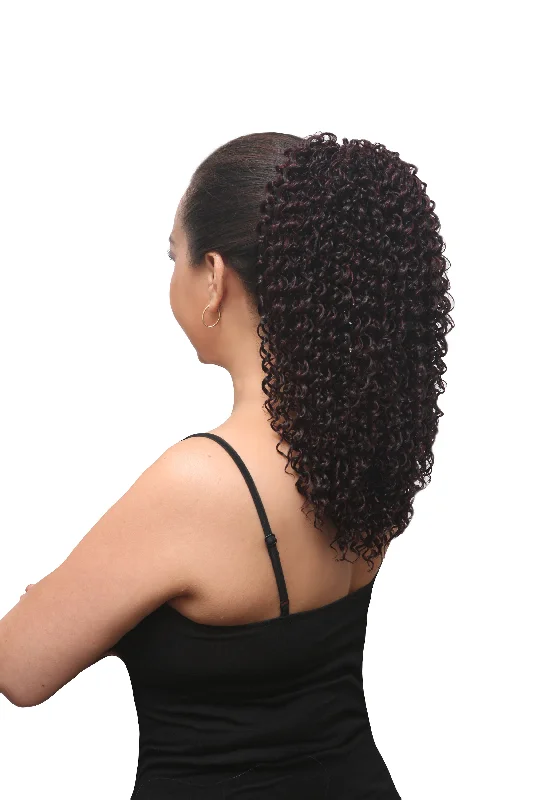 Straight ponytails with a sleek finish for a modern and polished lookOprah Drawstring Ponytail