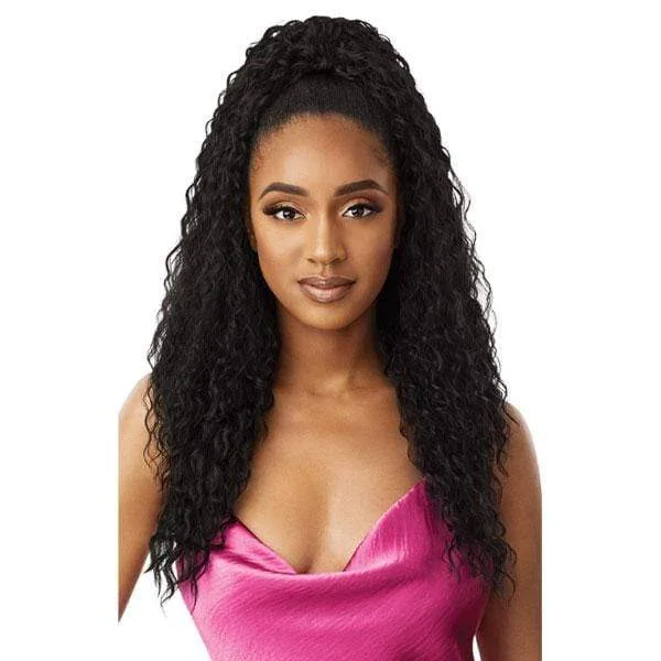 Ombre ponytails with a seamless color transition for a unique styleOutre Pretty Quick Synthetic Drawstring Ponytail - SHAYLA 26"