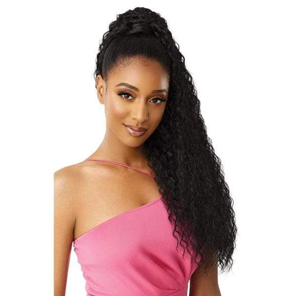 Ponytails with a natural - looking scalp for a more realistic appearanceOutre Pretty Quick Synthetic Wrap Ponytail - CRIMP WAVE 30"