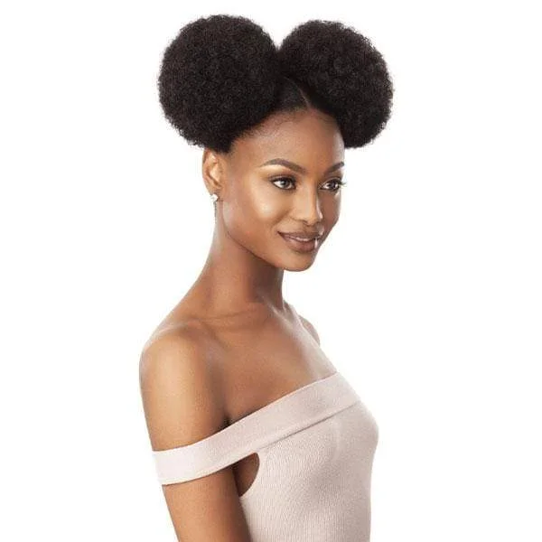 Ponytails for a gym workout with moisture - wicking propertiesOutre Quick Synthetic Pony - AFRO PUFF DUO LARGE