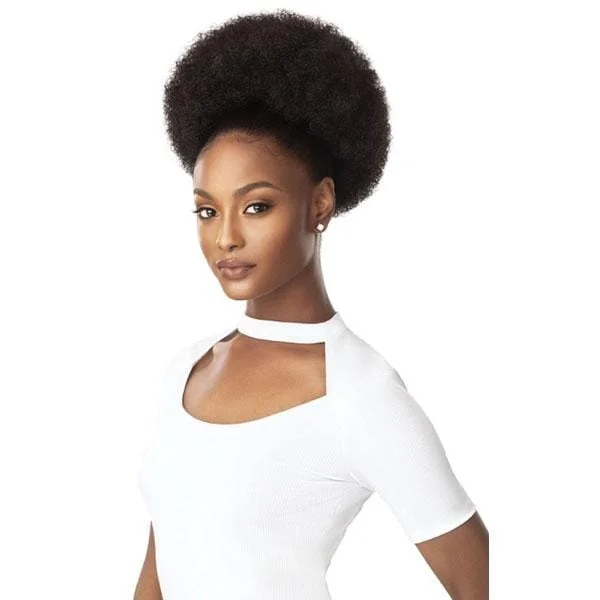 Black - colored ponytails for a classic and timeless appearanceOutre Quick Synthetic Pony - AFRO PUFF XL