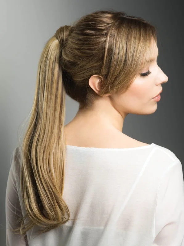 Low - profile ponytails for a sophisticated and understated stylePony Wrap 14"