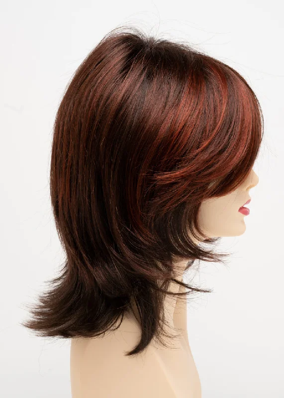 Chocolate Cherry | Sable brown roots with chestnuts undertones topped with a deep cherry red