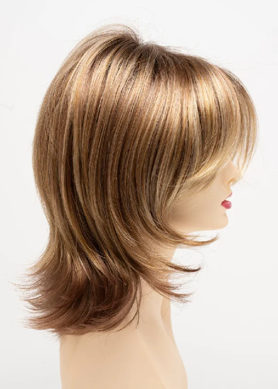 Golden Nutmeg | Chocolate brown roots with strawberry blonde glazed with buttery golden blonde