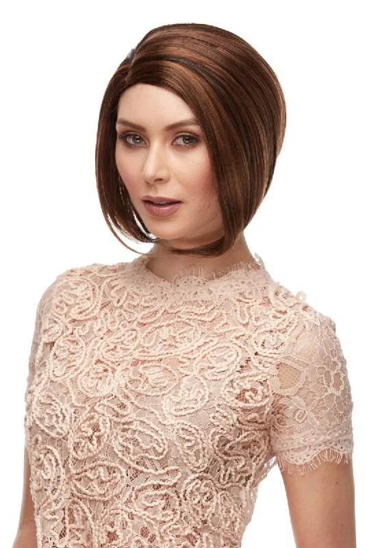 Short wig in a fiery red color for a vibrant appearancePapaya <br>Synthetic Wig