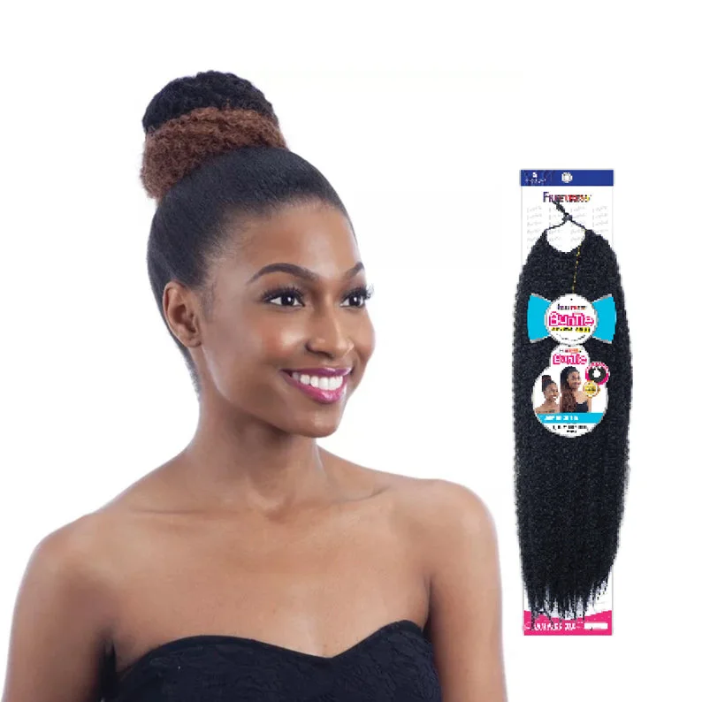 Clip - on ponytails for a quick and convenient hair changeShake n Go Freetress Buntie Jamaica Tie