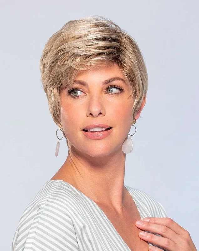 Lace - front short wig for a seamless and realistic hairlineAllure Wig by Jon Renau | Synthetic Hair | Petite Cap