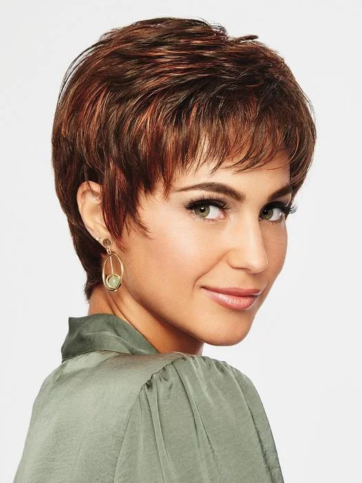 Short wig in a fiery red color for a vibrant appearanceWinner Elite HT Wig by Raquel Welch | Synthetic Hair | Average Cap