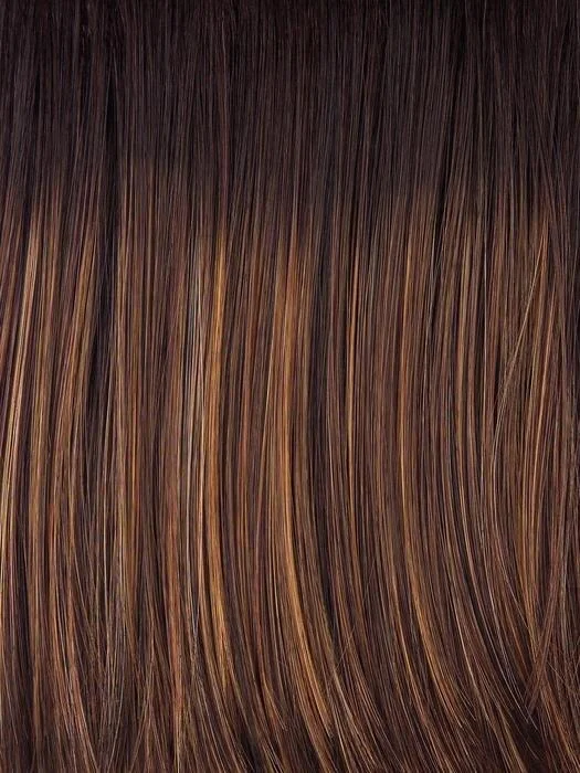 8/29SS HAZELNUT | Medium Brown With Ginger Red Highlights and Dark Brown Roots