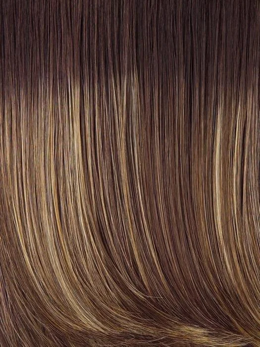 SS8/25 GOLDEN WALNUT | Rich Dark Brown With Gold Blonde Highlights and Dark Brown Roots