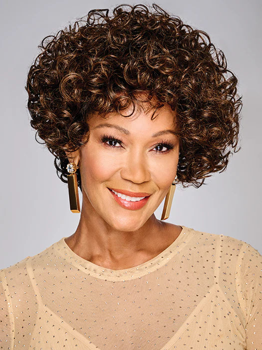 Synthetic short wig with a natural - looking shineLeilani | Heat Friendly Extended Lace Front Wig by Kim Kimble