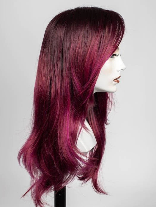 PLUMBERRY JAM-R | Medium Plum Ombre rooted with 50/50 blend of Red/Fuschia