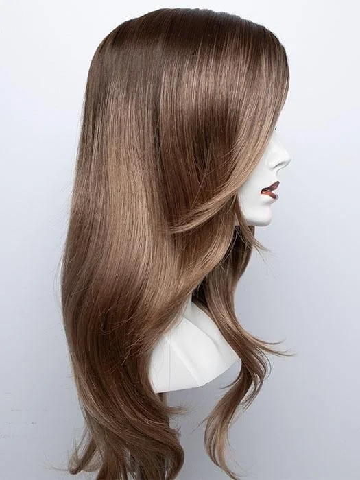 MACADAMIA-LR | Darker Beige blonde. Soft Brown Root color that melts into a beige blonde color. Flattering but Edge