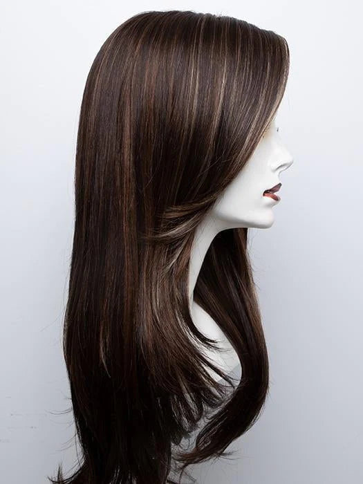 CHOCOLATE SWIRL | Dark Brown Base with Light Auburn and Honey Blonde evenly highlited