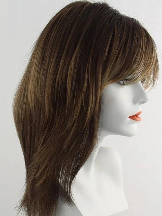 6F27 CARAMEL RIBBON | Dark Brown with Light Red-Gold Blonde Highlights and Tips