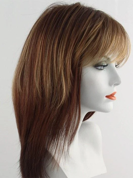 32BF | Medium Natural Red Base with Medium Red-Gold Blonde Tips, Dark/Medium Red Nape