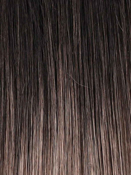 S2-103/18RO MIDNIGHT|Dark roots soften seamlessly into sparkling ash blond and mushroom brown tones, ideal for wearers seeking a dreamy style with dynamic depth in this cascading colour