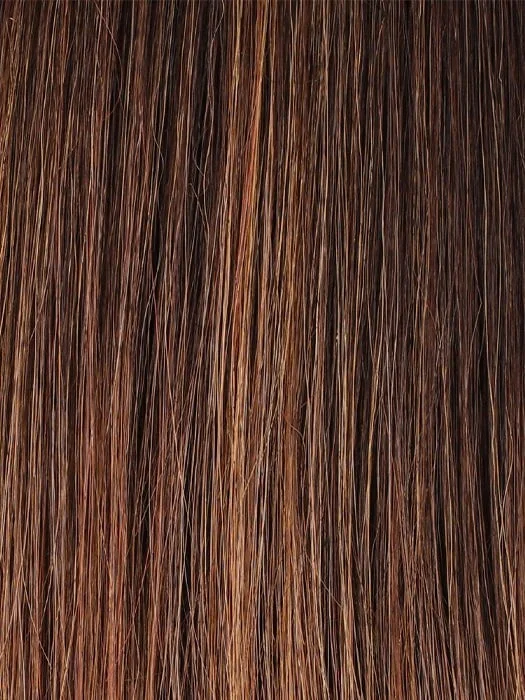 S6-30A27RO AUTUMN| Rich chestnut brown roots brighten to coppery and crisp auburn hues in this cascading colour