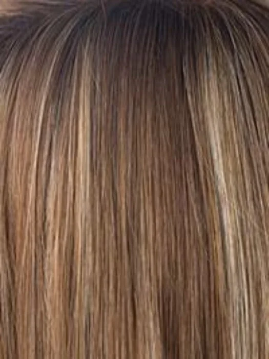 MAPLE SUGAR R | Rooted Dark with Light Honey Brown base with Strawberry Blonde highlights