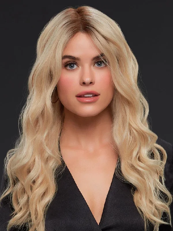 Long - length wig with a curly fringe for a playful and youthful vibeBlake Petite : Lace Front Human Hair Wig