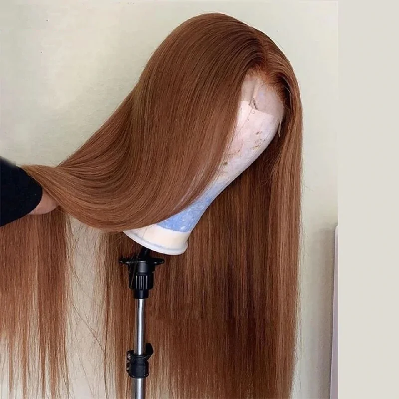 Long - length wig with a wavy texture for a beachy and romantic lookBond Straight Wig for Women 4x4/13x4  HD Lace Frontal Brwon 150%/180% Density Wigs