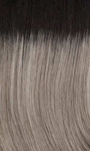 38/56GR | Silver White highlighted with Light Grey and Light Brown and Off Black roots