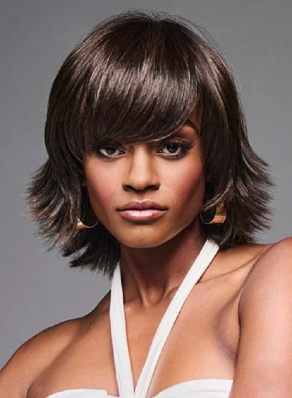 Medium - length wig with a wispy fringe for a soft and feminine lookCHLOE | KK | LACE FRONT MONO TOP HEAT FRIENDLY