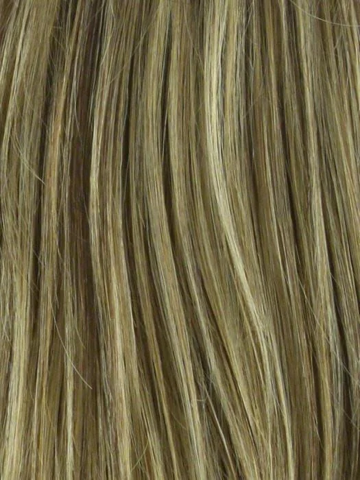 BUTTER PECAN-R | Rooted Dark with a Light Golden Blonde base with Brown and Medium Auburn evenly blended lowlights