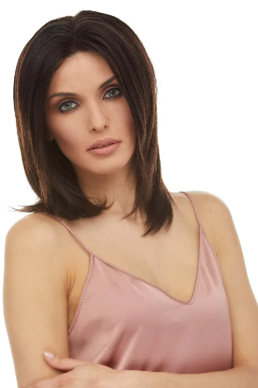 Medium - length wig with a straight texture for a sleek and modern lookAdora <br>Remy Human Hair Lace Front Wig