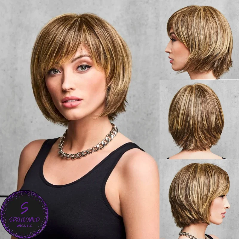 Medium - length wig with a silk - base cap for a comfortable and smooth feelFlirty Fringe Bob - Fashion Wig Collection by Hairdo