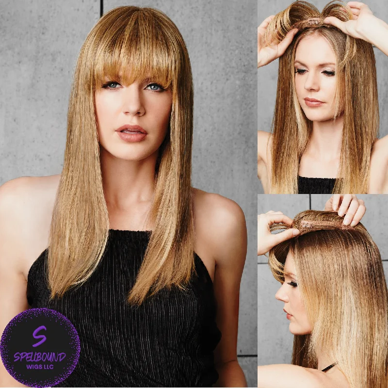 Medium - length wig with a pre - plucked hairline for a more natural lookFringe Top of Head - Extensions and Hairpieces by Hairdo