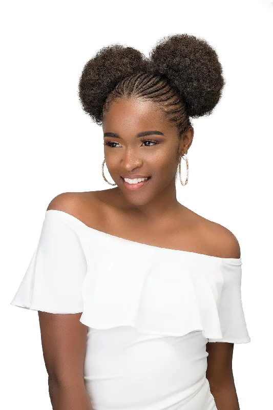 Curly ponytails with tight ringlets for a playful and feminine vibeJANET COLLECTION - AFRO PUFF STRING (2PCS)