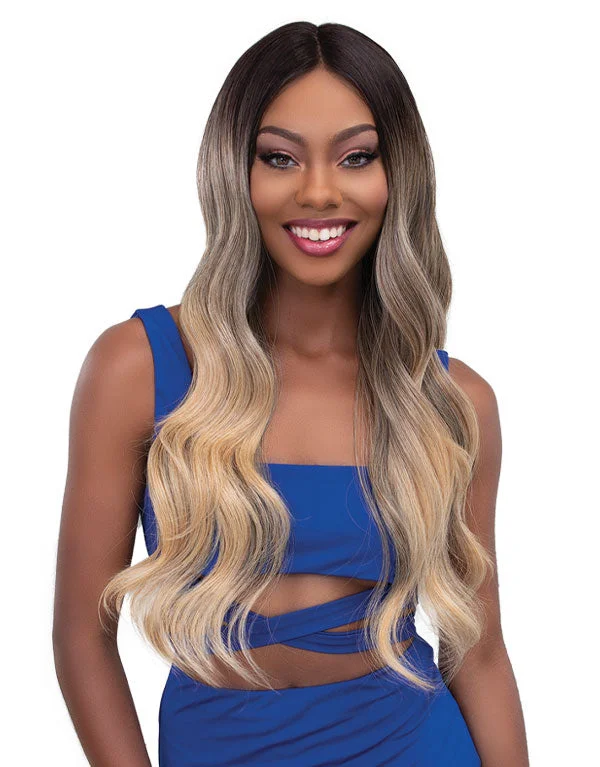 Long - length wig with a curly texture for a bold and stylish choiceJanet Collection Melt Swiss Lace Wig Bella